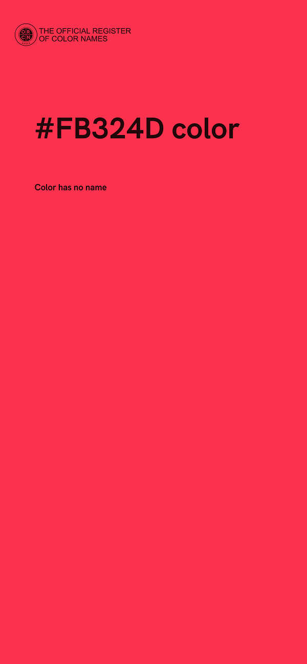 #FB324D color image