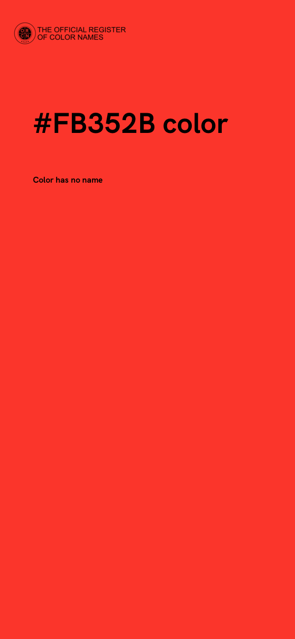 #FB352B color image