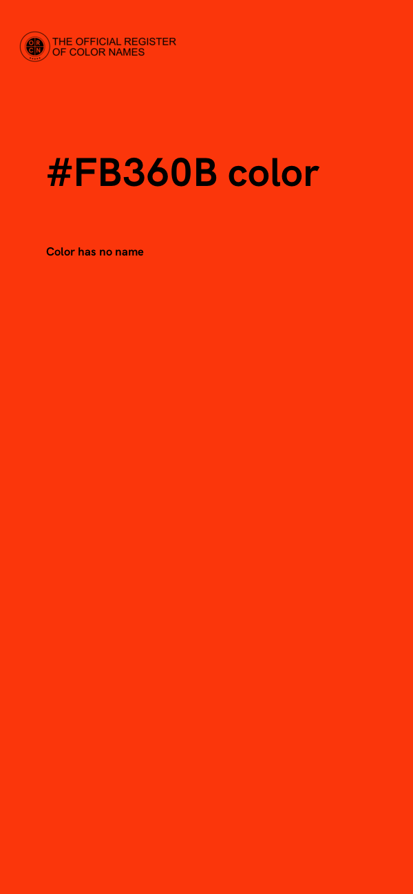 #FB360B color image