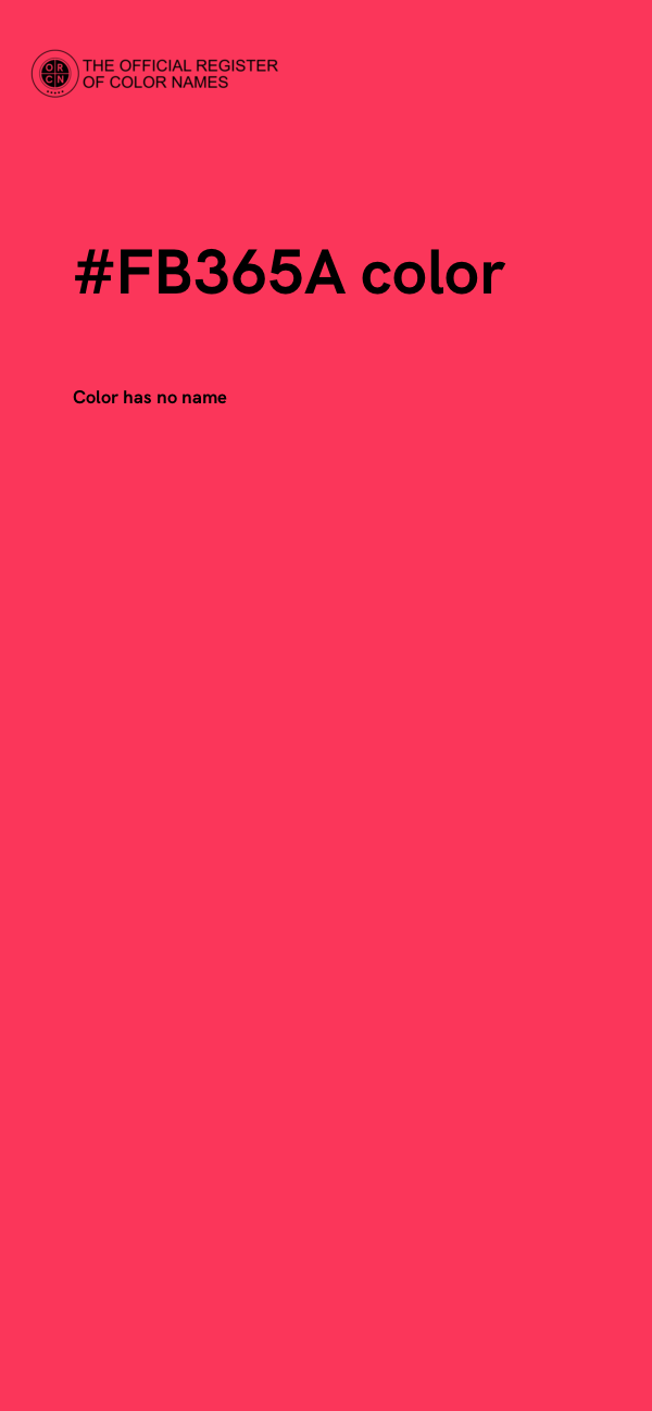 #FB365A color image