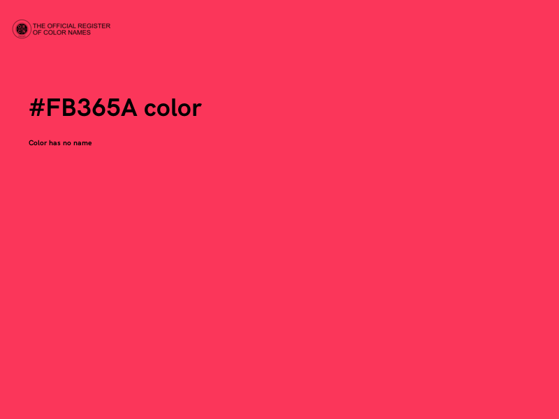 #FB365A color image