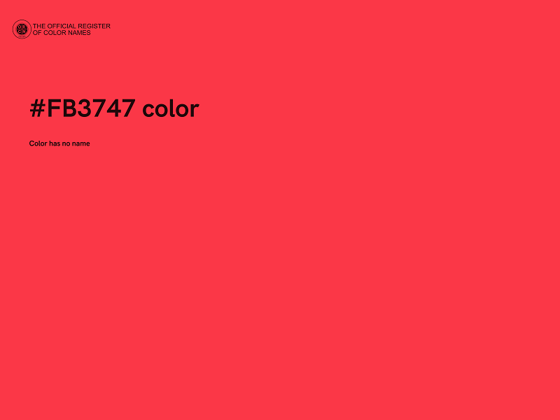 #FB3747 color image