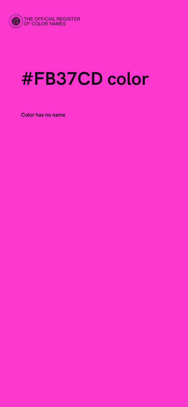 #FB37CD color image