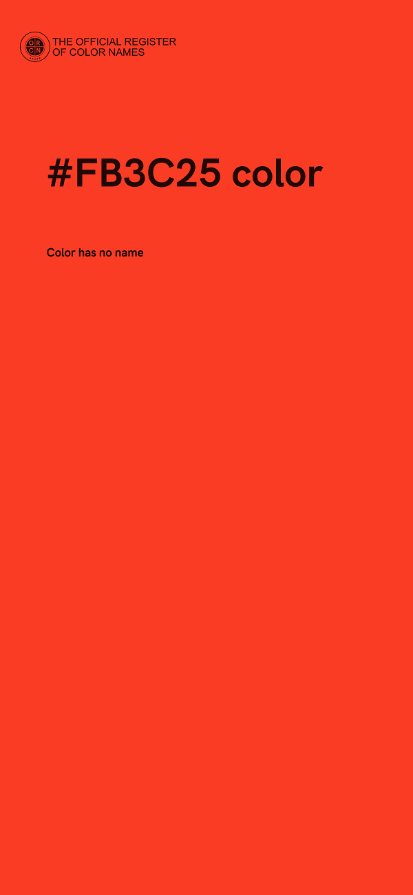 #FB3C25 color image
