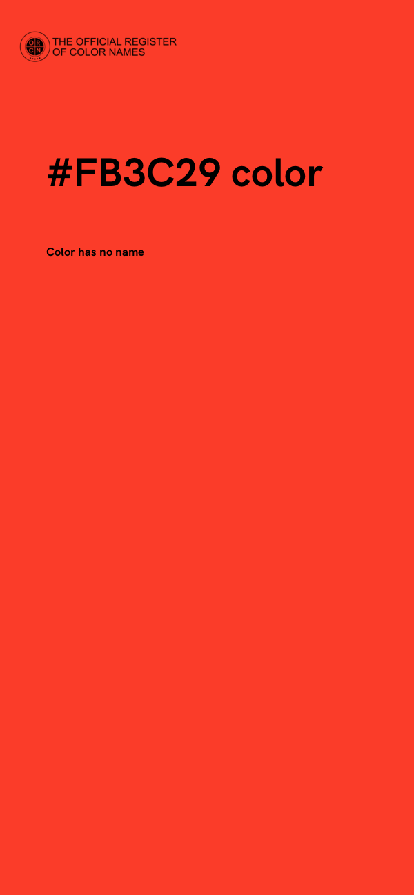 #FB3C29 color image