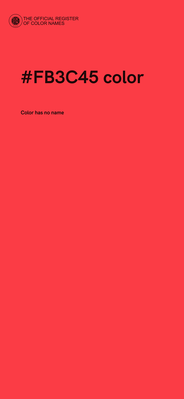 #FB3C45 color image