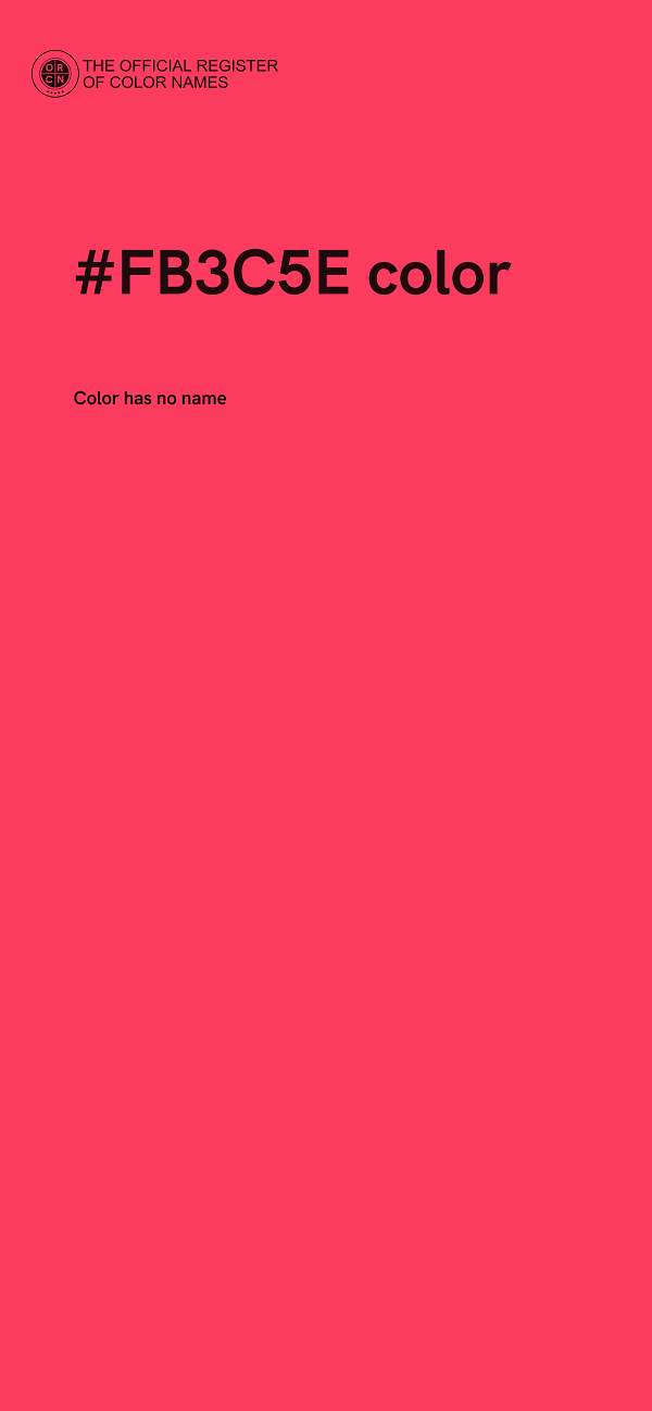 #FB3C5E color image