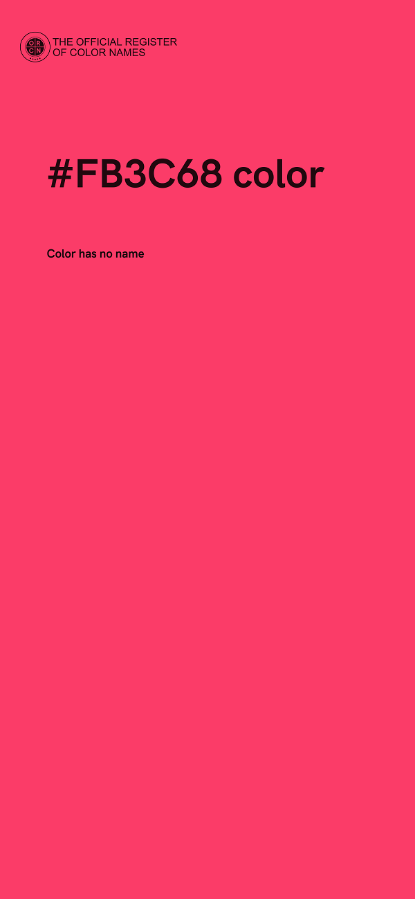 #FB3C68 color image
