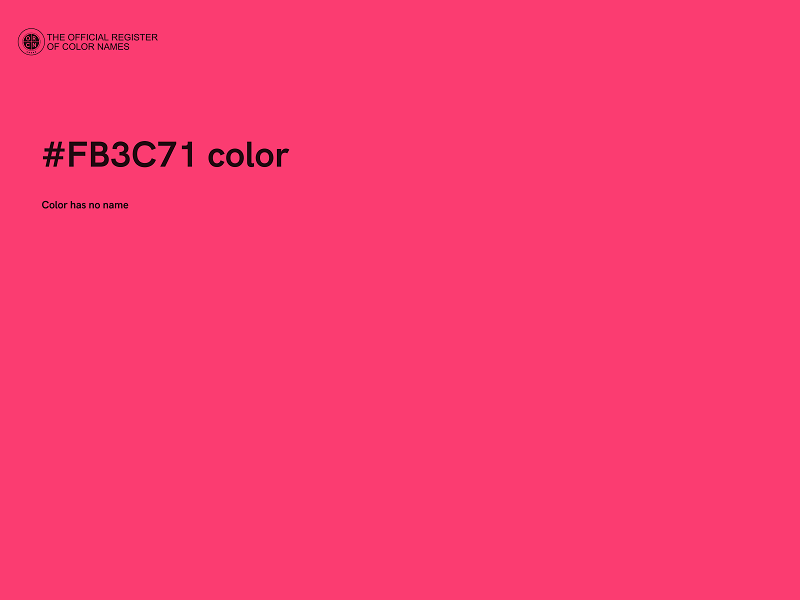 #FB3C71 color image