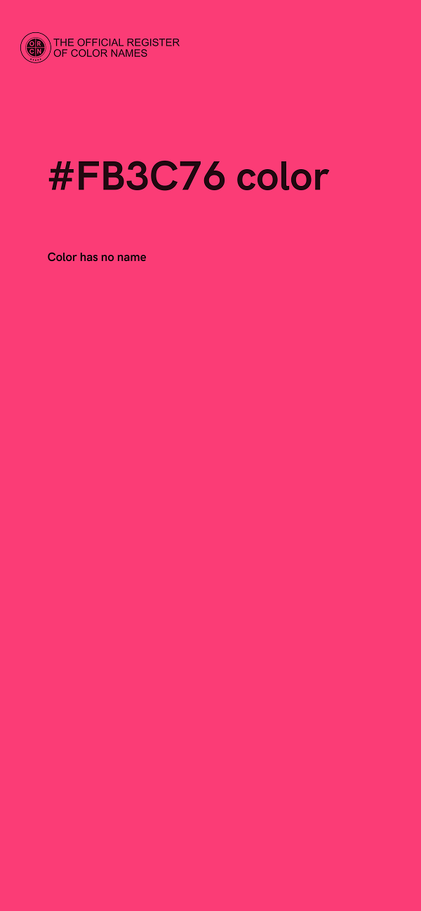 #FB3C76 color image