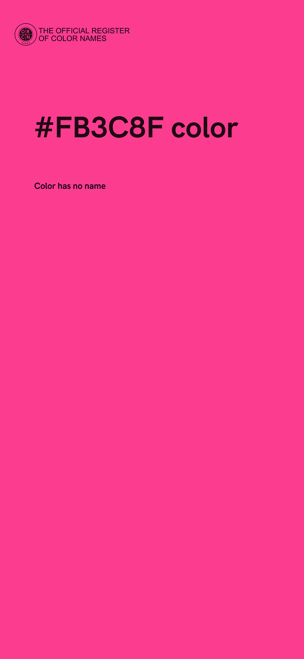 #FB3C8F color image