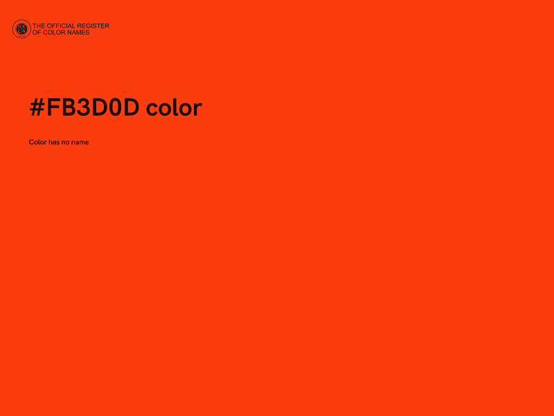 #FB3D0D color image