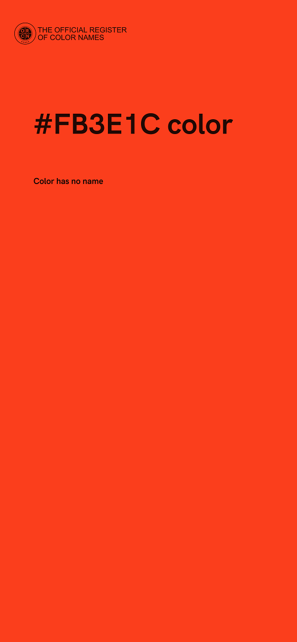 #FB3E1C color image