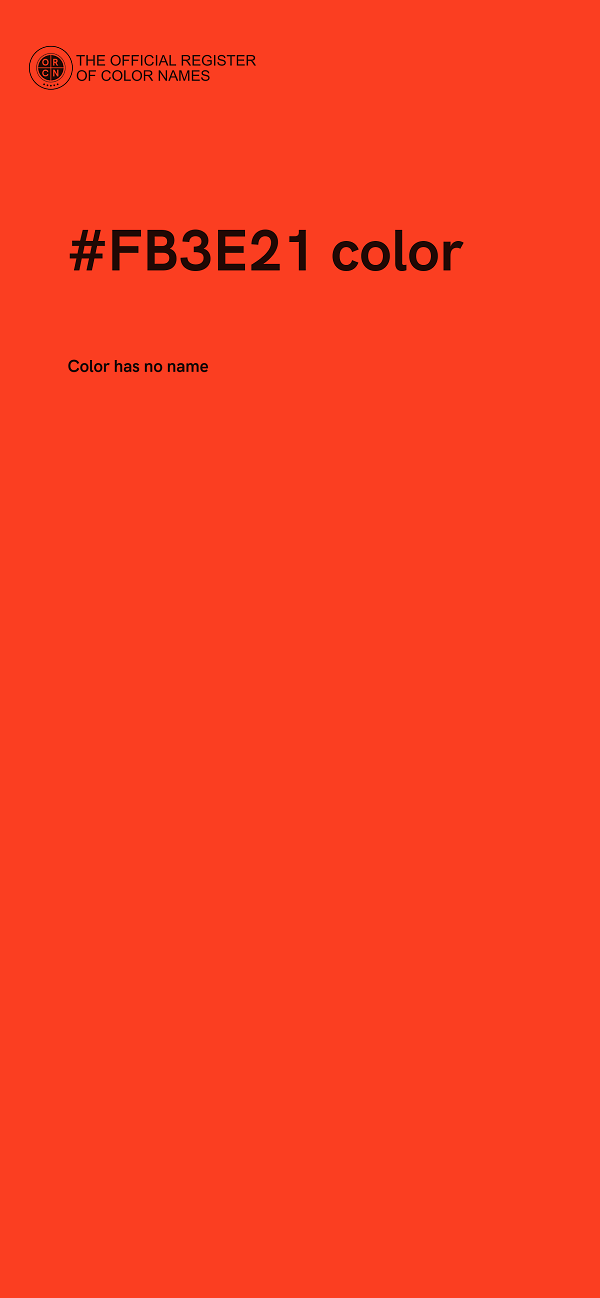 #FB3E21 color image