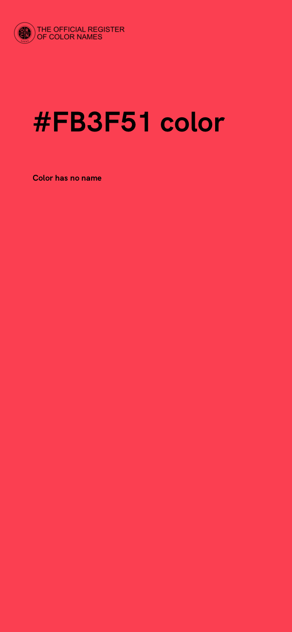 #FB3F51 color image