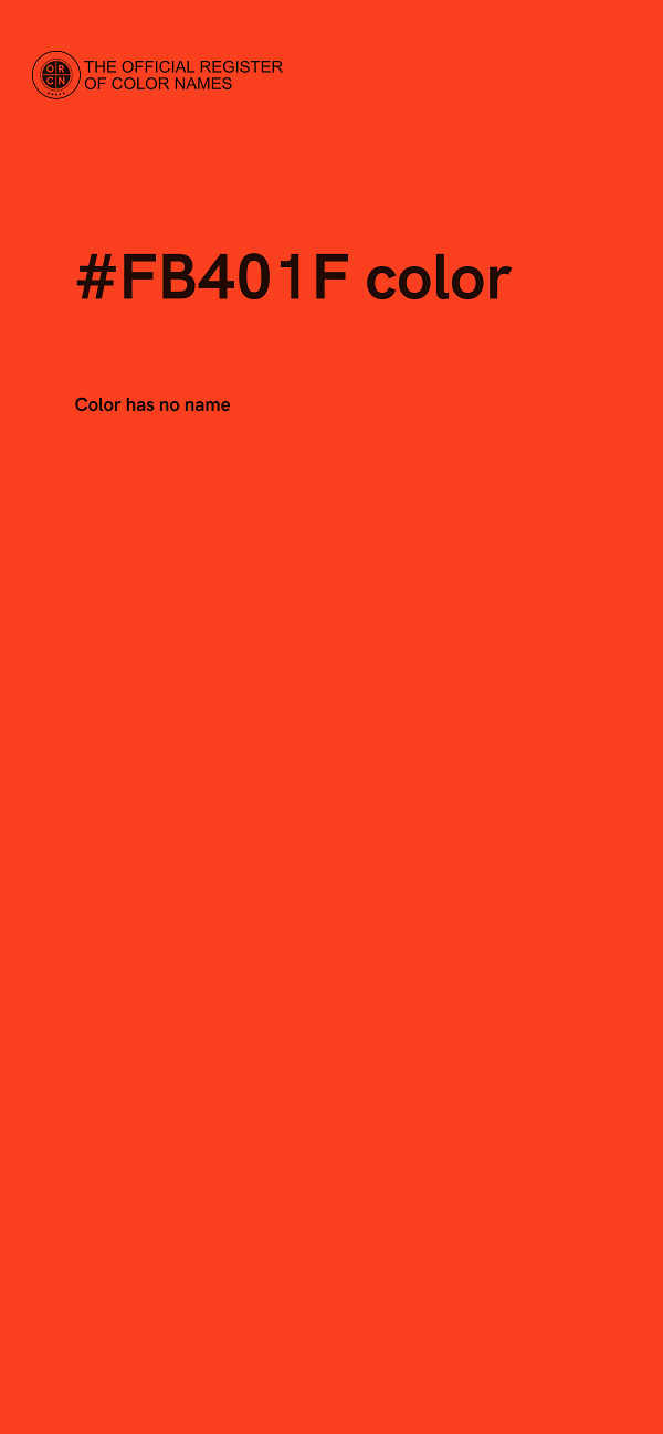 #FB401F color image