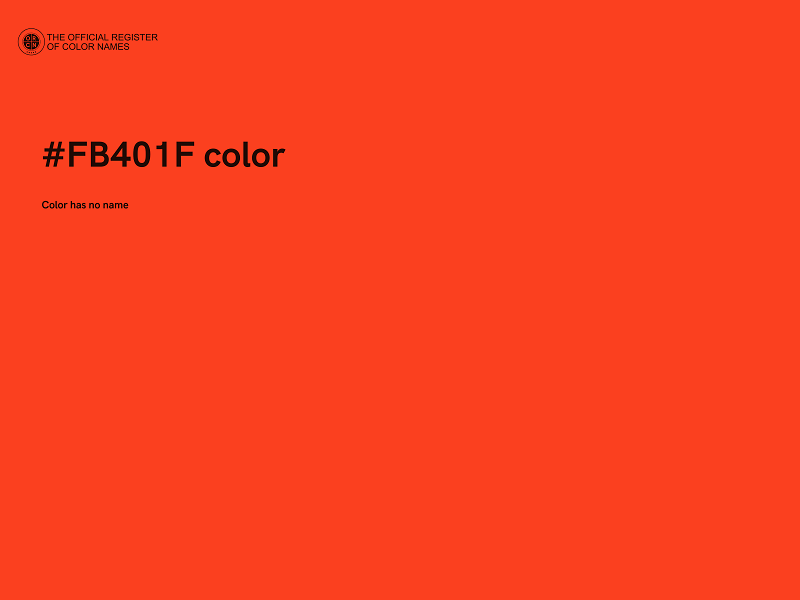 #FB401F color image