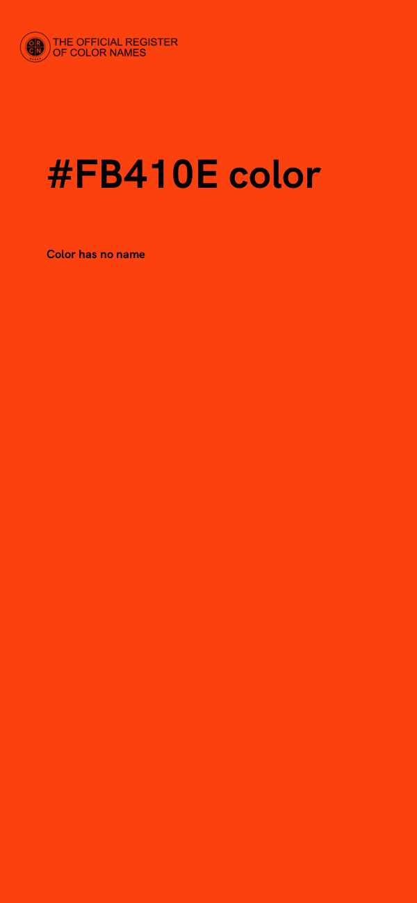 #FB410E color image