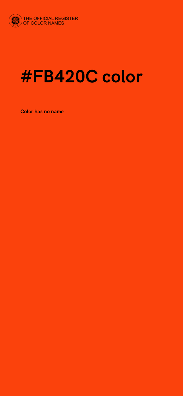 #FB420C color image