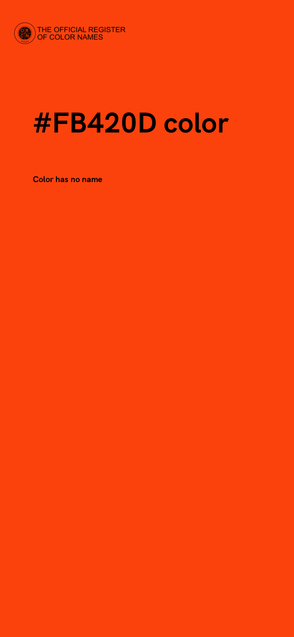 #FB420D color image
