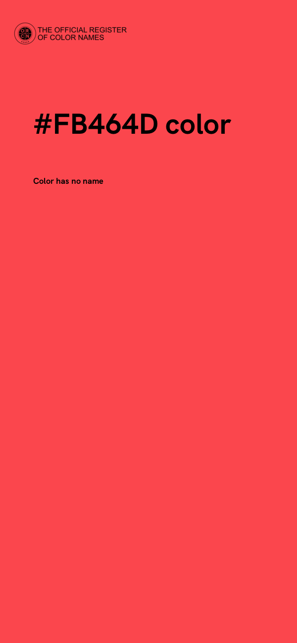 #FB464D color image