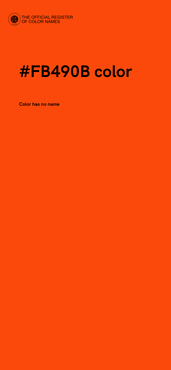 #FB490B color image