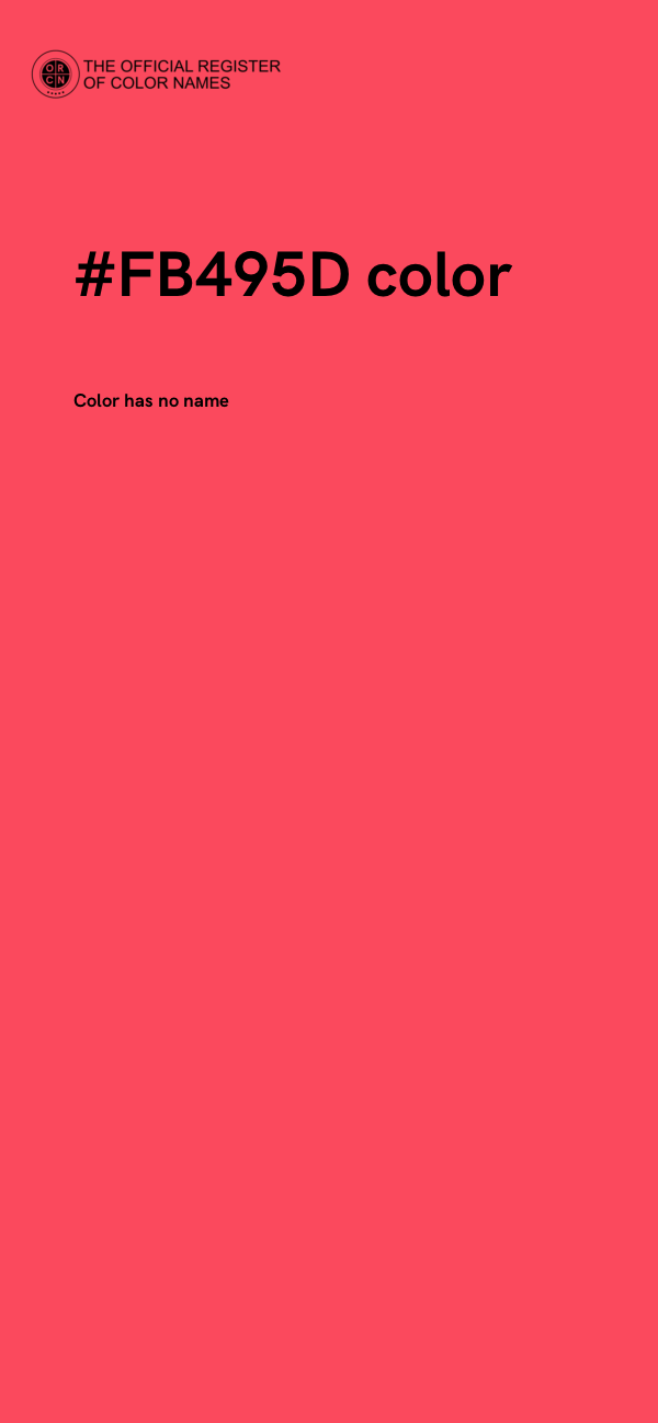 #FB495D color image