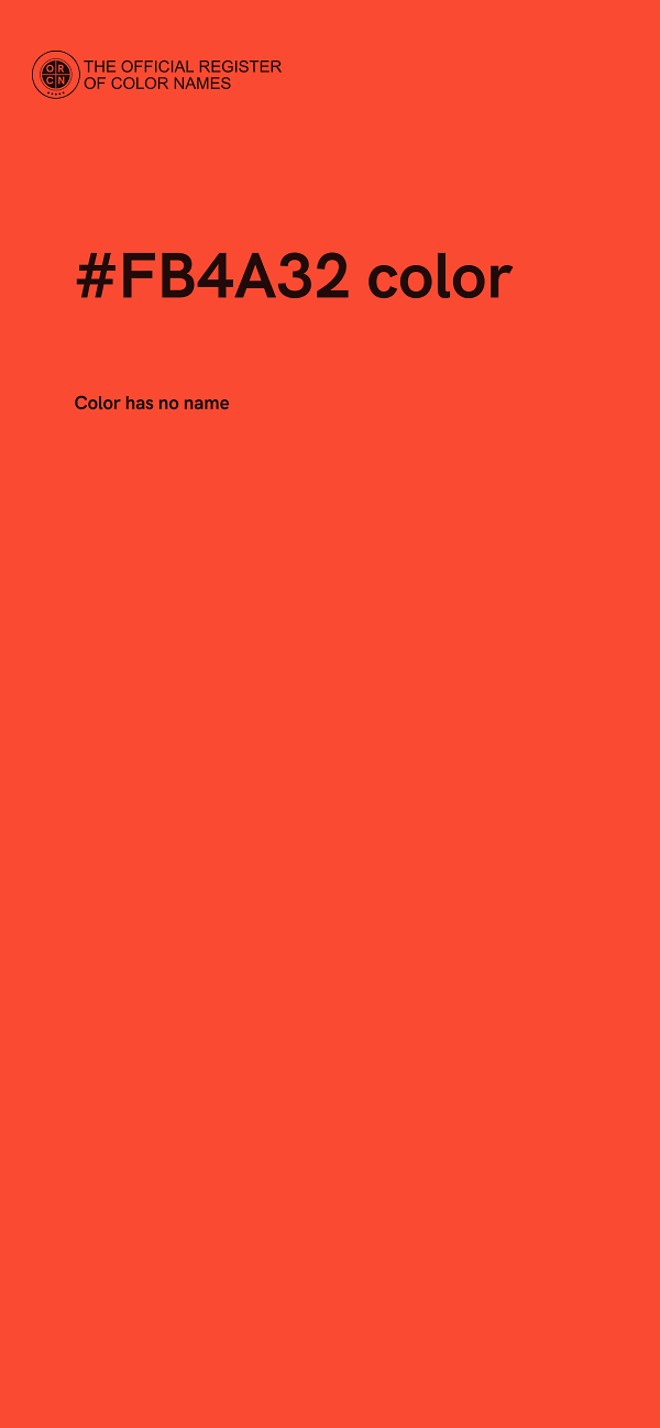 #FB4A32 color image