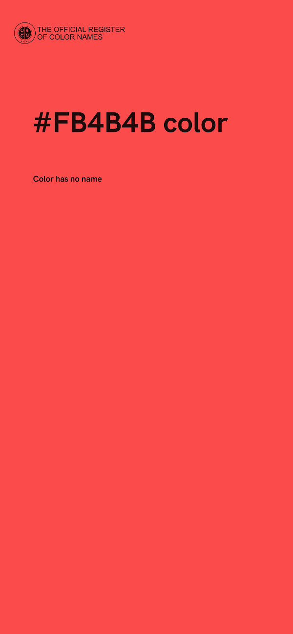#FB4B4B color image
