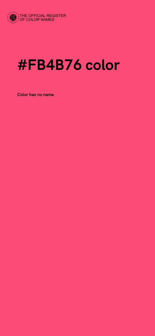 #FB4B76 color image