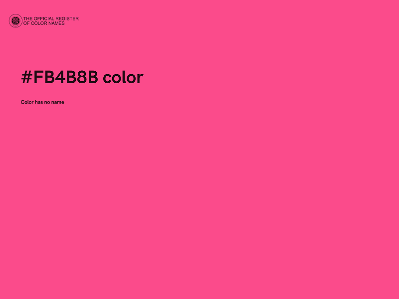 #FB4B8B color image