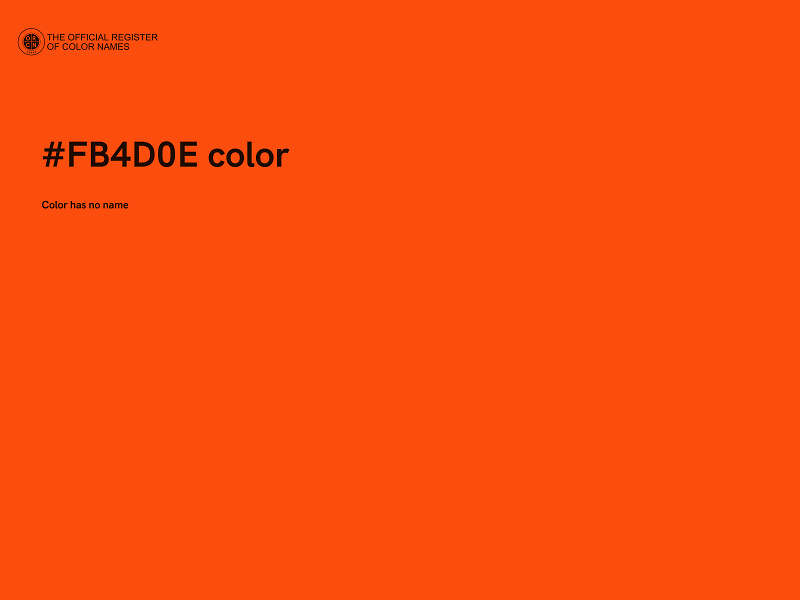 #FB4D0E color image
