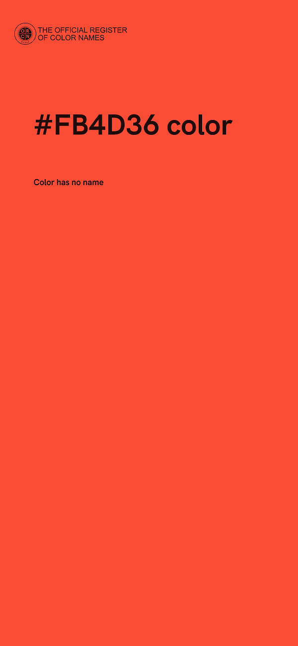#FB4D36 color image
