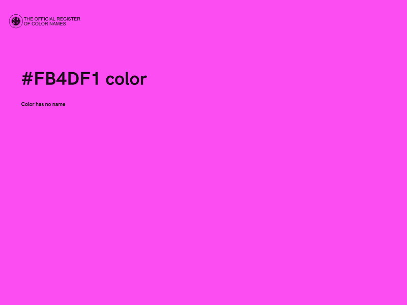 #FB4DF1 color image