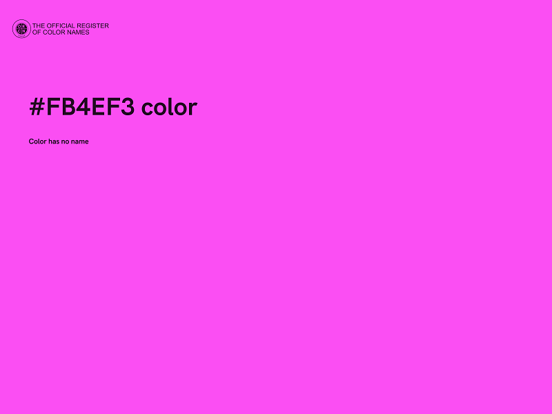 #FB4EF3 color image