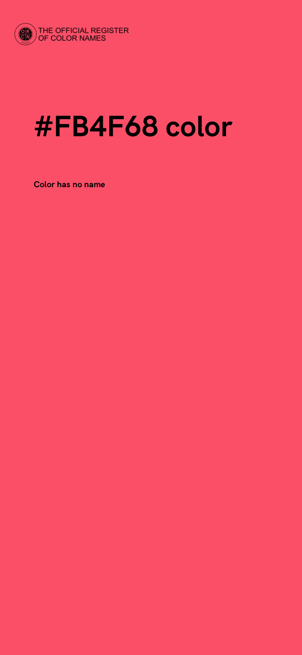 #FB4F68 color image