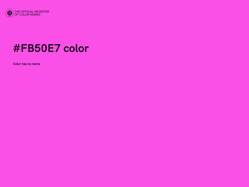 #FB50E7 color image