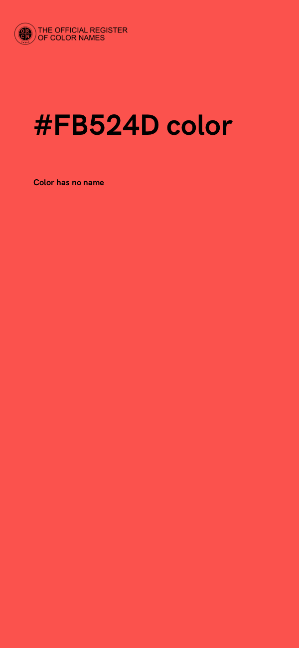 #FB524D color image