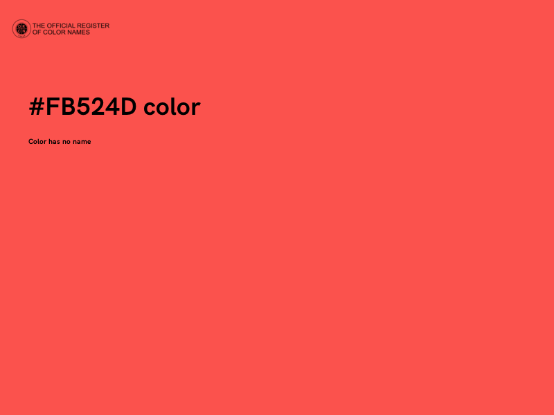 #FB524D color image