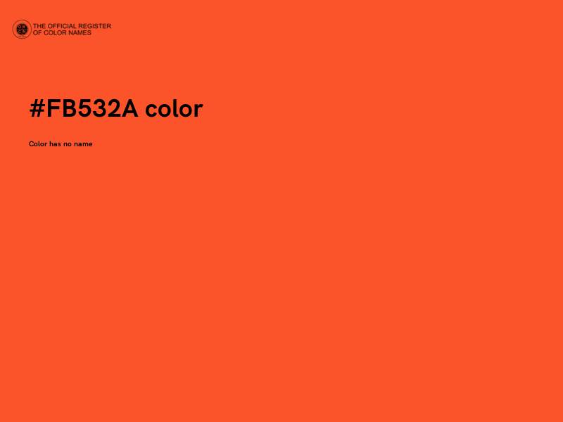 #FB532A color image