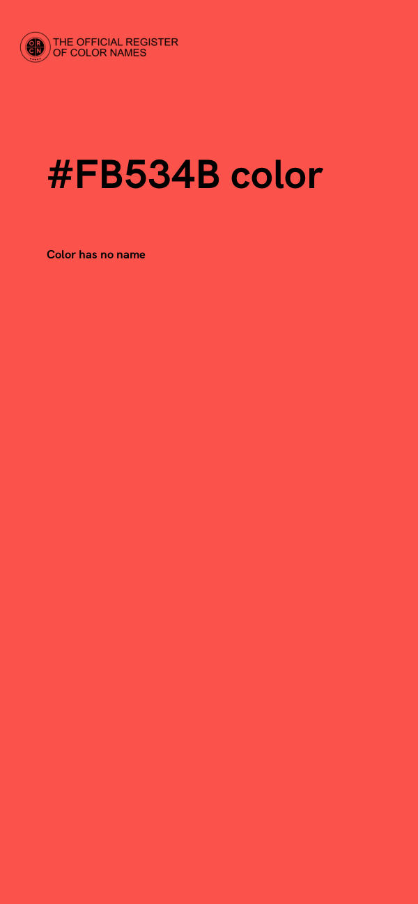 #FB534B color image