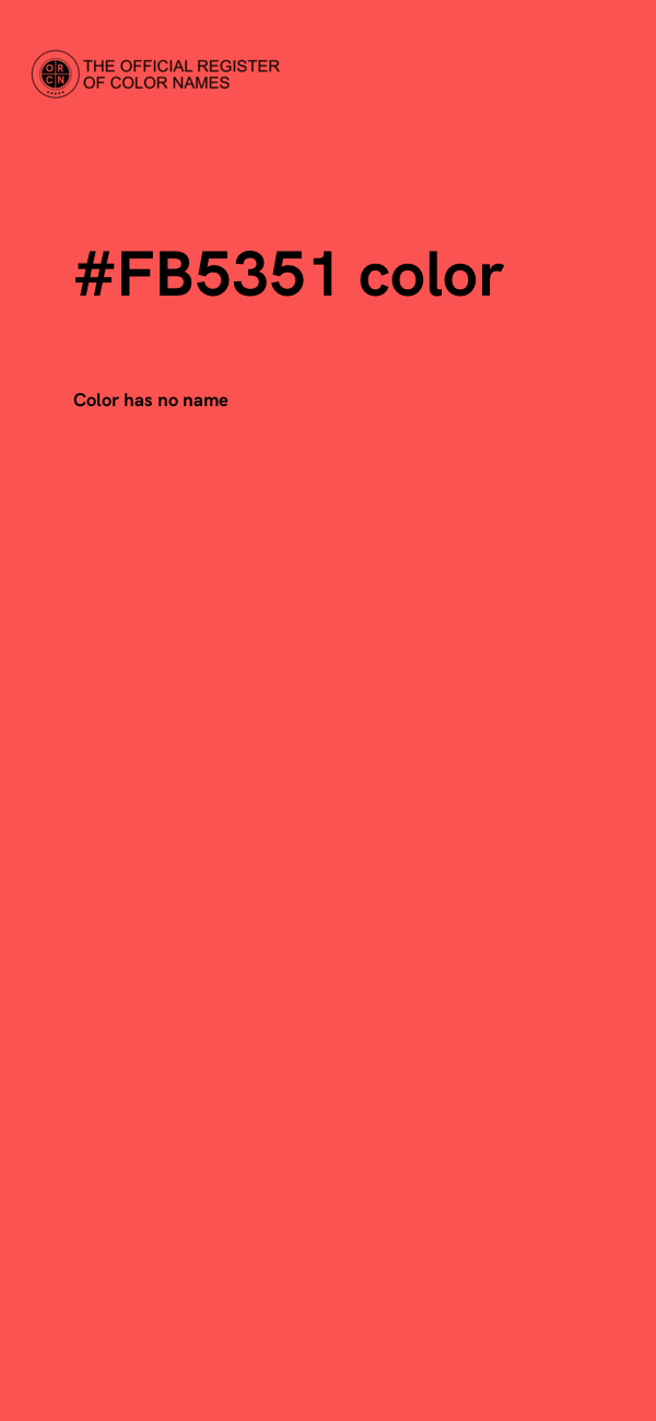 #FB5351 color image