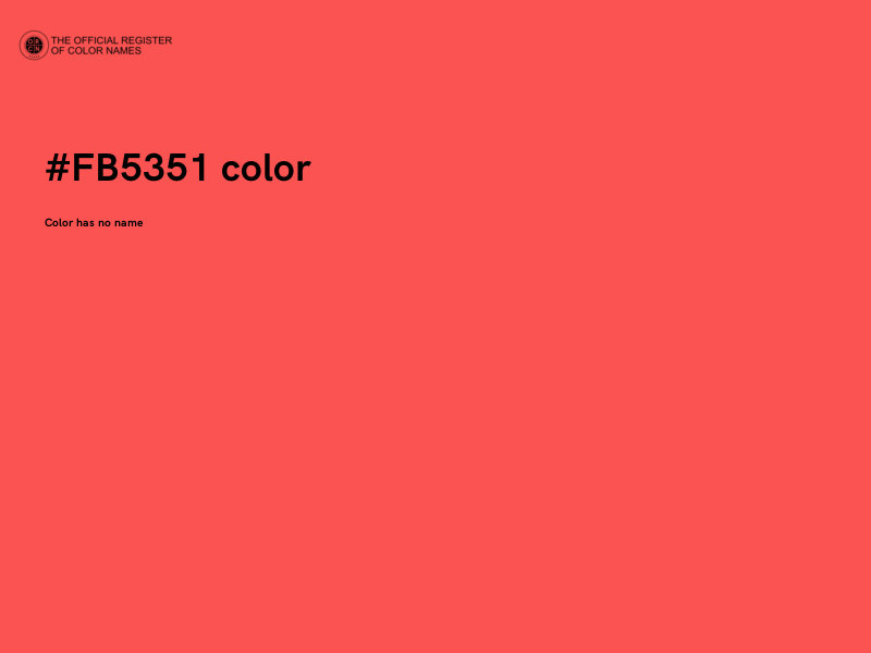 #FB5351 color image