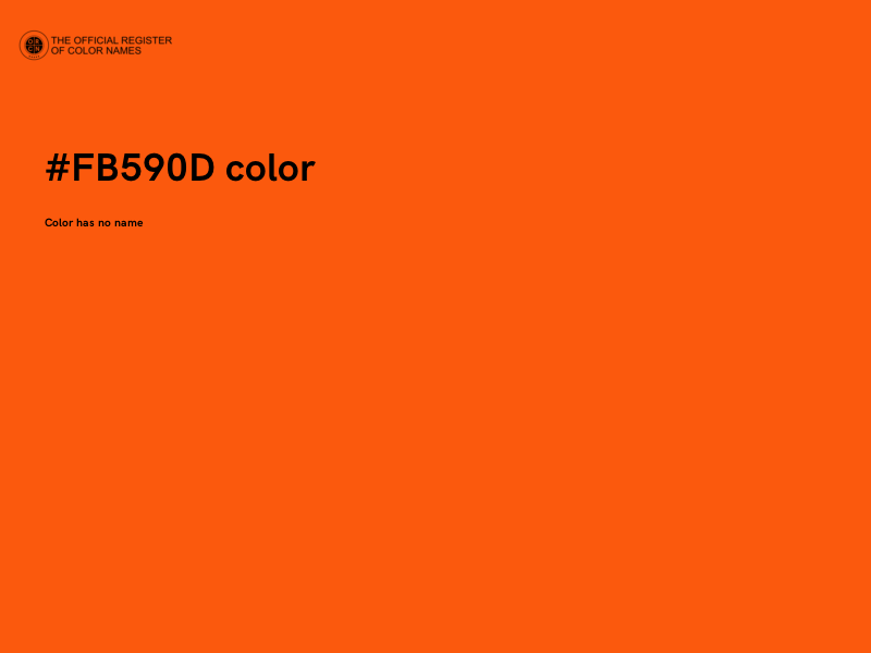 #FB590D color image