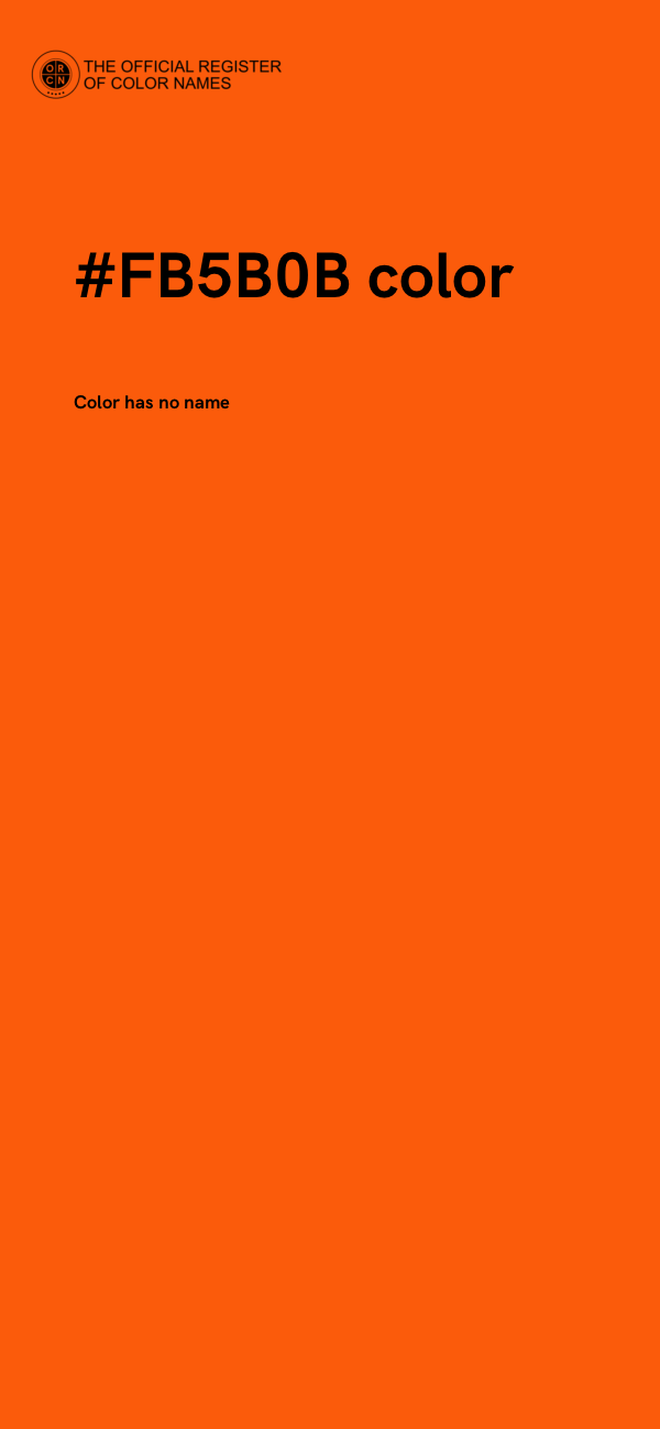 #FB5B0B color image