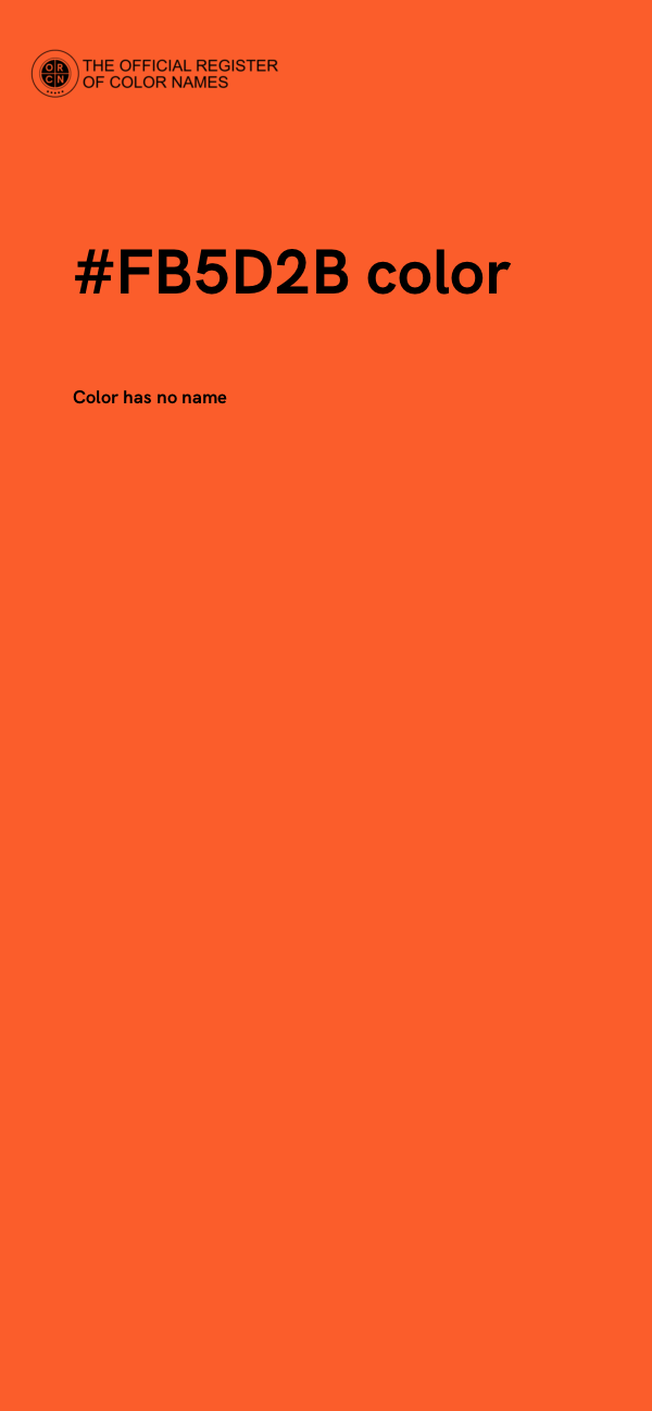 #FB5D2B color image