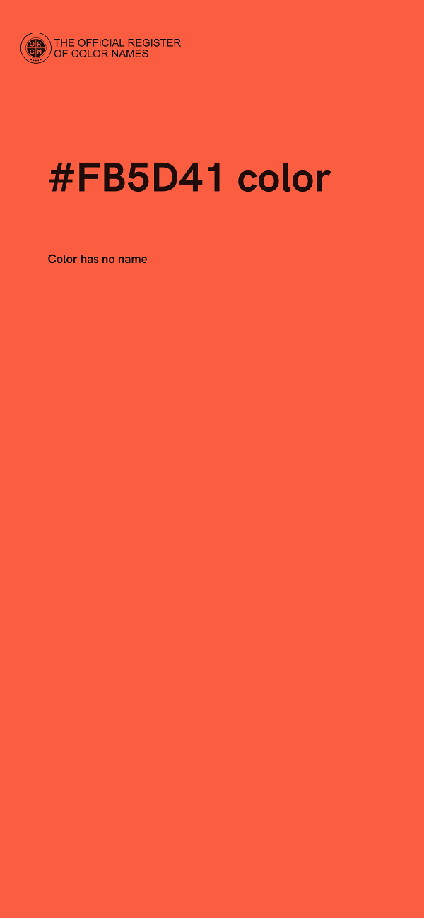 #FB5D41 color image