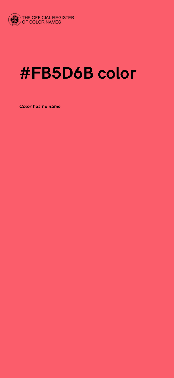 #FB5D6B color image