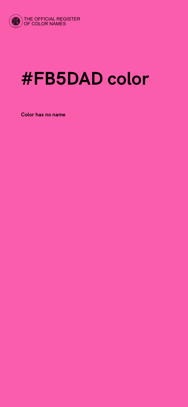 #FB5DAD color image