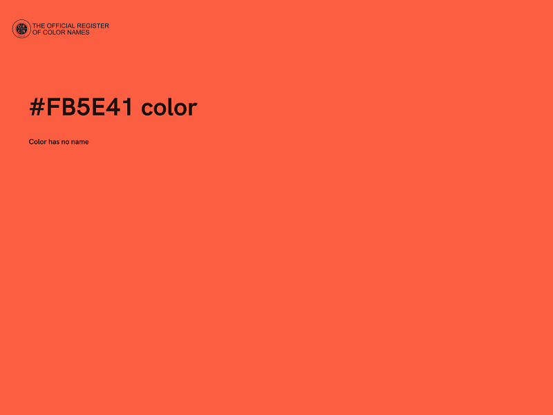 #FB5E41 color image